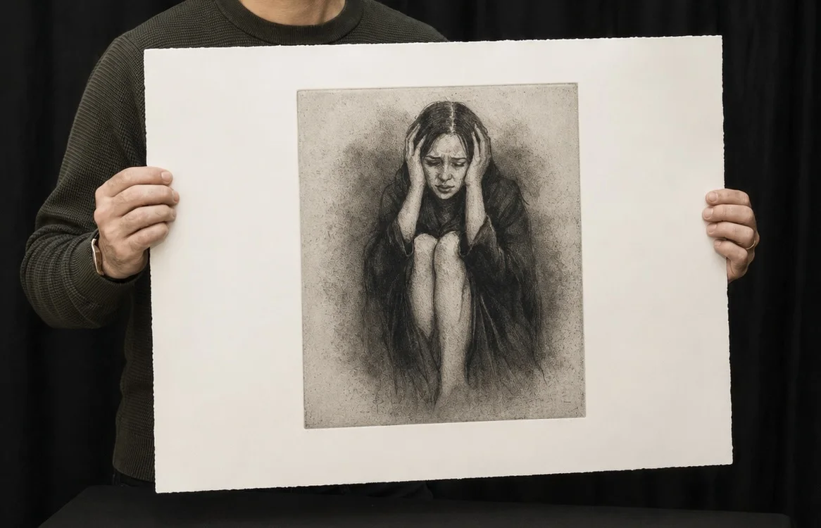 Shlomo Kashani holding the Pattern sufficiency print